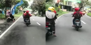 Viral Video Seorang Pria Pamer Kemaluan ke Pengendara Lain saat Naik Motor di Jalan Raya