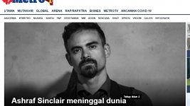 Kabar Meninggalnya Ashraf Sinclair jadi Berita Utama Media Malaysia 