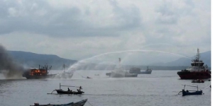 Kebakaran Kapal Muatan Ikan di Selat Bali Merugi Sekitar 2 M