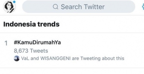 Trending Twitter nomor 1 Indonesia, Tagar #KamuDirumahYa Ajak Terapkan Social Distancing