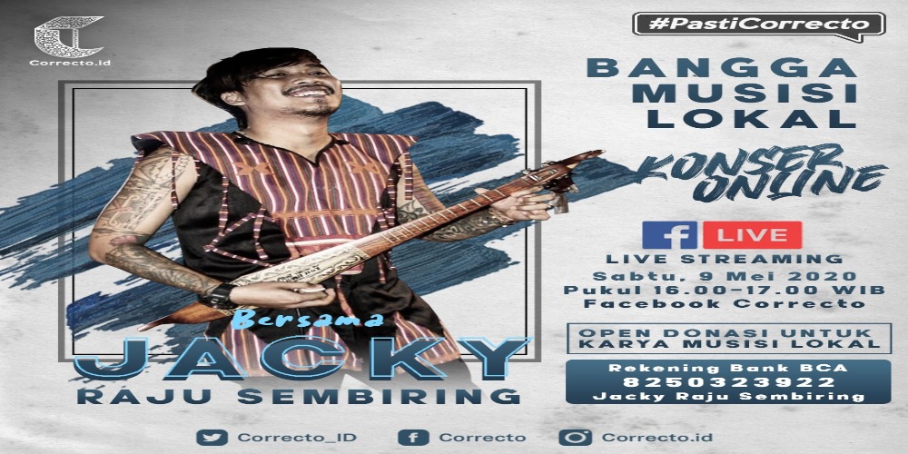 Hadiri Konser Live Streaming Bangga Musisi Lokal, Kali ini Suara dari Karo Dipersembahkan oleh Jacky Raju Sembiring