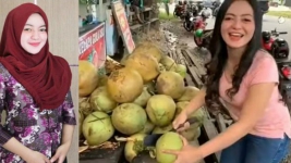 Viral Diana Ela Sari, Mahasiswi Cantik Penjual Es Kelapa Muda
