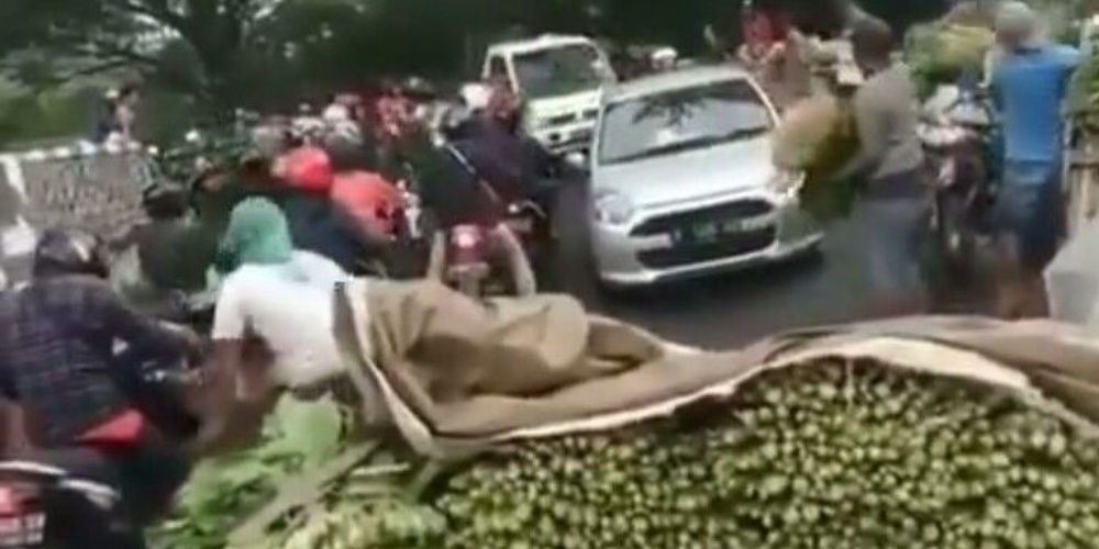 Pedagang Buang Sayuran hingga Dibagi-bagi Gratis ke Warga Viral di Medsos