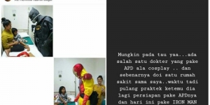 Unik, Dokter di Bogor Gunakan APD Karakter Superhero saat Tangani Pasien