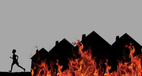 Diduga Korsleting Listrik, Puluhan Rumah Hangus Terbakar di Menteng