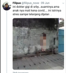 Anak dan Suaminya Meninggal Karena Corona, Dokter Gigi Ini Telanjang di Jalanan Surabaya
