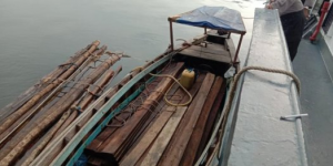 3 Pelaku Pengangkut Kayu Ilegal di Sumsel Dengan Perahu Diamankan Polisi