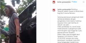 Viral Video di Instagram: Mobil Kegores, Minta Denda 5 Juta