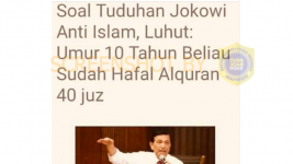 Ini Faktanya soal Luhut Sebut Jokowi Sudah Hafal Quran 40 Juz Sejak Kecil