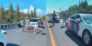Viral Pria Berkacamata Jogging Dikawal Mobil Polisi