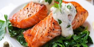 Resep Lengkap Paling Enak Membuat Salmon Tumis Bayam yang Bagus Meningkatkan Imun