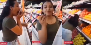 3 Remaja Wanita Rekam Aksi Gigit Buah di Supermarket Tanpa Beli