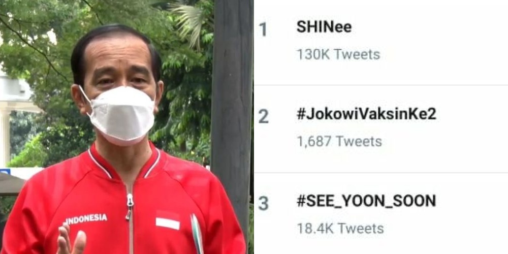 Sambut Suntikan Kedua Vaksin Sinovac ke Presiden, Tagar #JokowiVaksinKe2 Duduki Trending Indonesia