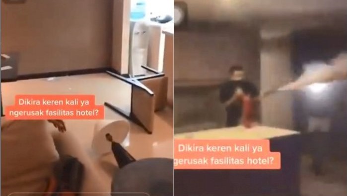 Viral Alasan Sudah Bayar Rp 3 Juta, Sejumlah Pemuda Bangga Pamer Rusak Fasilitas Hotel