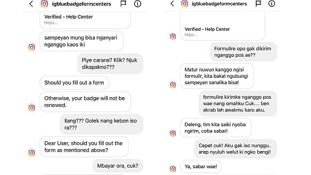 Respon Kocak Netizen Ladeni Penipu yang Ngaku dari Instagram Pakai Bahasa Jawa, Bikin Ngakak