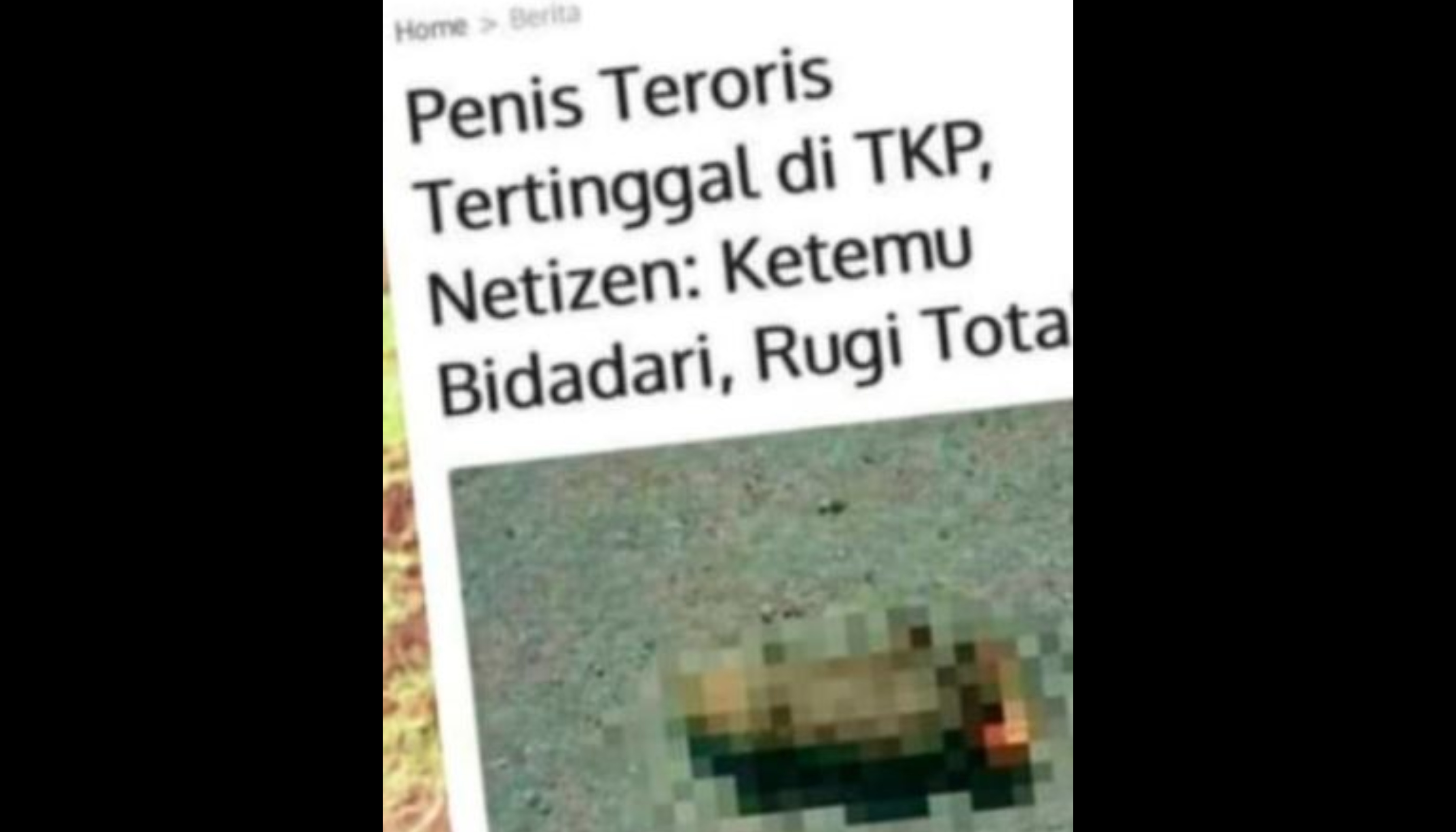 Fakta Foto Alat Kelamin Pria Diduga Milik Teroris Bom Bunuh Diri Gereja Katedral Tergeletak di TKP