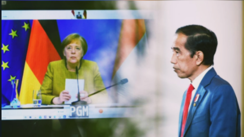 Gelar Pertemuan Bilateral dengan Kanselir Jerman Angela Merkel, Jokowi: Kasus Covid-19 di Indonesia Membaik