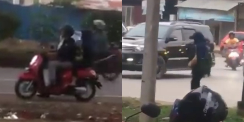 Viral Penumpang Motor Terpaksa Turun hindari Polisi, Netizen: Panik Gak?