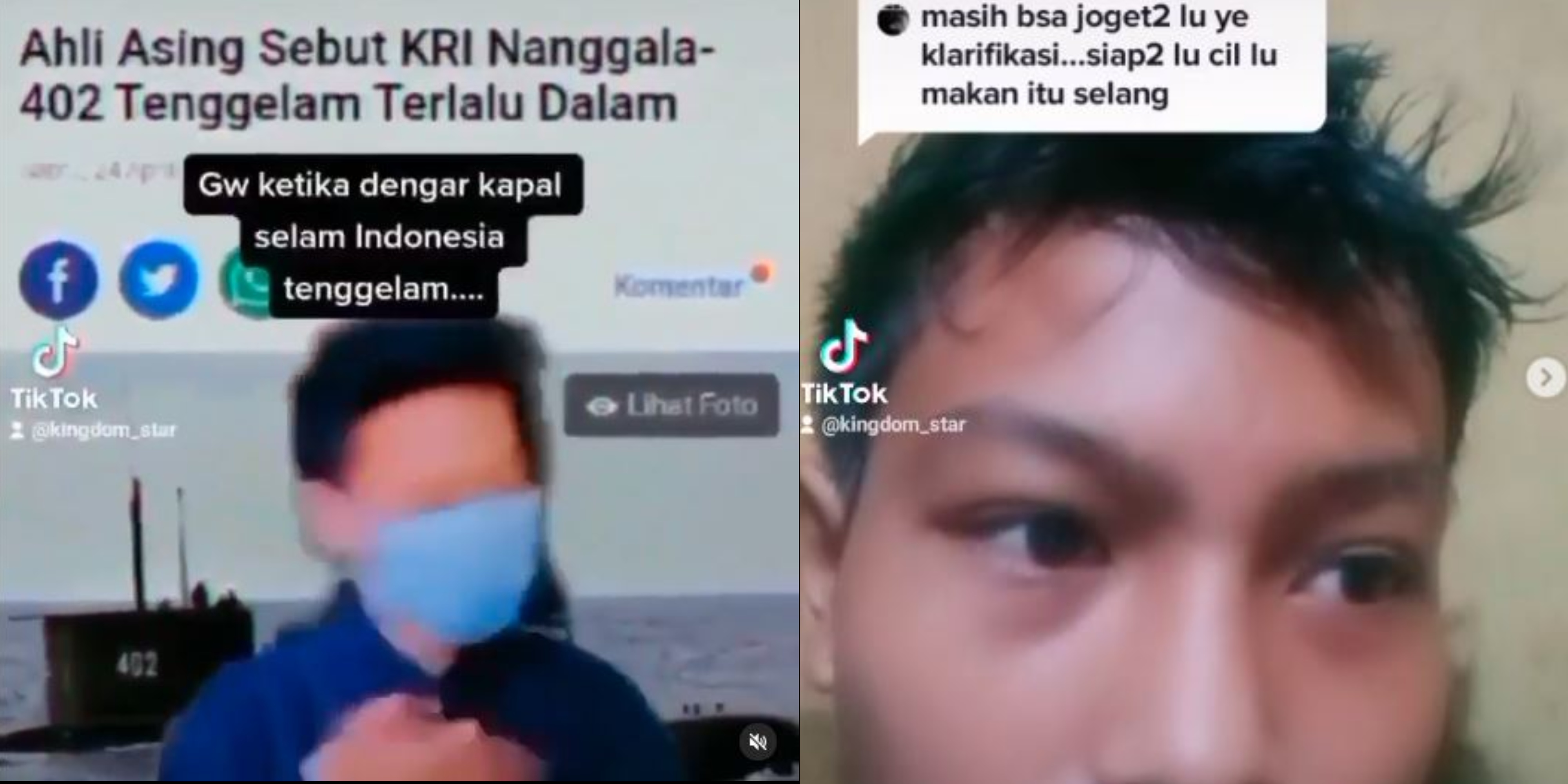 Fakta-fakta Pemuda Buat Konten TikTok Joget Bahagia soal Kapal Selam KRI Nanggala-402 yang Tenggelam 