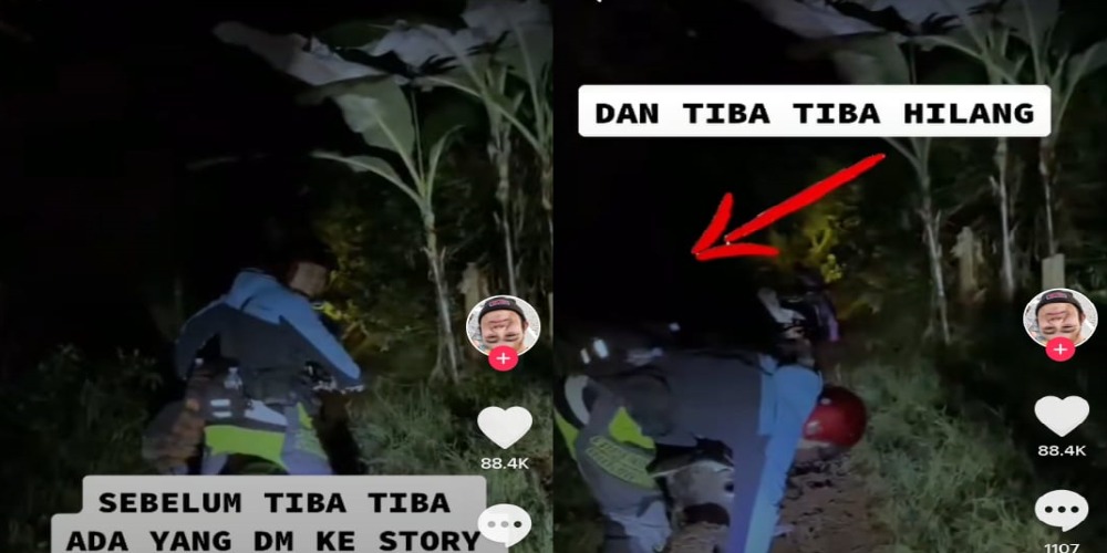 Viral Video Penampakan Kuntilanak Terekam Camera Sekelompok Pemotor Trail saat Terobos Hutan