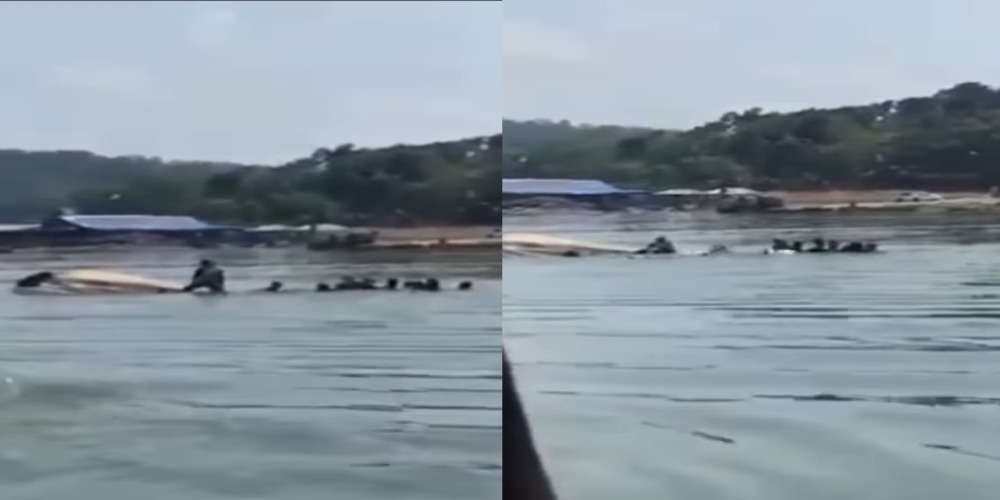 Viral Video Pengunjung Warung Apung Terbalik saat Berebut Selfie di Depan Perahu