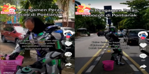 Viral Video Seorang Pengamen Robocob di Pontianak Hibur Pengendara Demi Pengobatan Istri