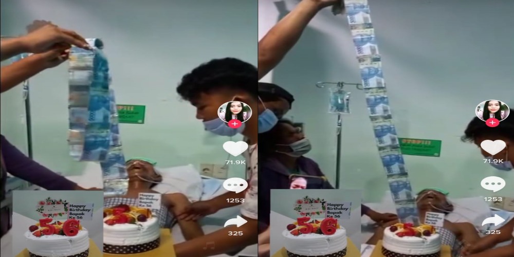 Viral Video Sang Anak Rayakan Ulang Tahun Ayah yang Sedang Dirawat di RS, Dikecam Netizen