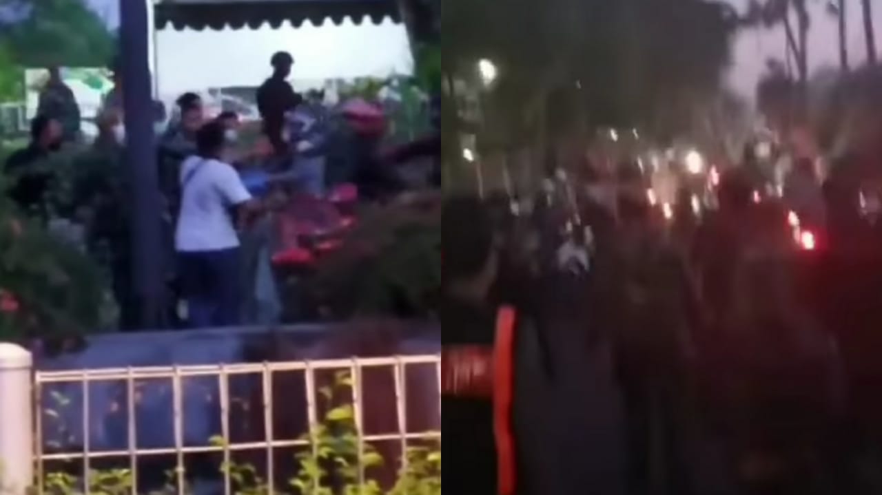 Link Video Viral Pendemo Lempar Petasan ke Nakes di Jembatan Suramadu, Tempat Swab Porak-poranda