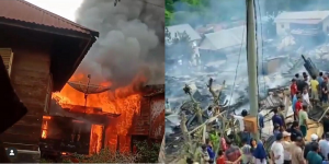 Kabakaran Hebat Terjadi di Desa Ujung Deleng Karo, 11 Rumah Terbakar