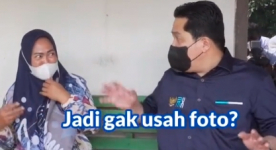 Ini Momen Kaget Erick Thohir Saat Bertemu Warga Desa Gunung Sugih Lampung