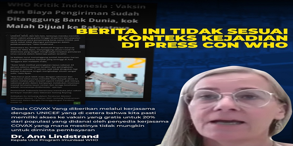 Fakta WHO Kritik Indonesia Adalah Sebuah Interpretasi yang Salah, Simak Video Lengkapnya