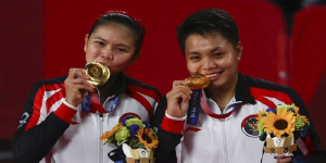 Ini Potret Kemenangan Greysia Polii dan Apriyani Rahayu Usai Taklukan Pasangan China, Raih Medali Emas Olimpiade Tokyo 2020