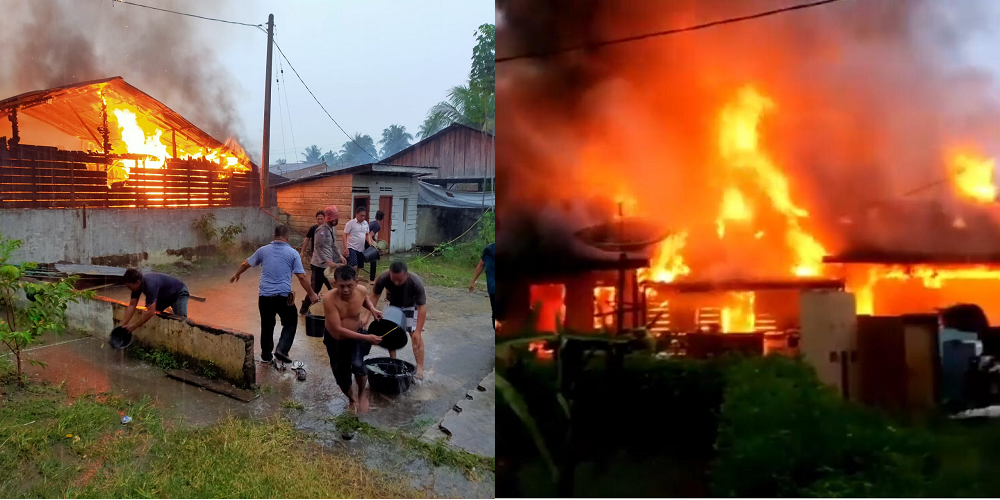 5 Rumah Dilalap Sijago Merah di Desa Lau Baleng, Kabupaten Karo, Ini Videonya