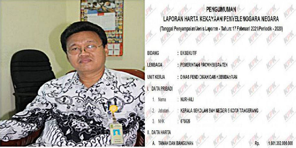 Profil dan Biodata Nurhali, Kepala Sekolah SMK yang Masuk 10 Pejabat Terkaya, Miliki Harta Rp 1,6 Triliun