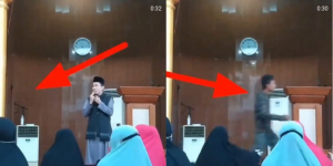 Ini Video Detik-detik Ustaz Chaniago Diserang Orang Tidak Dikenal saat Ceramah di Batam