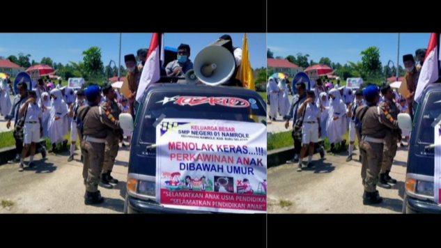 Viral, Sejumlah Siswa SMP di Maluku Demo Lantaran Menolak Pengesahan Pernikahan Dini Anak Ketua MUI