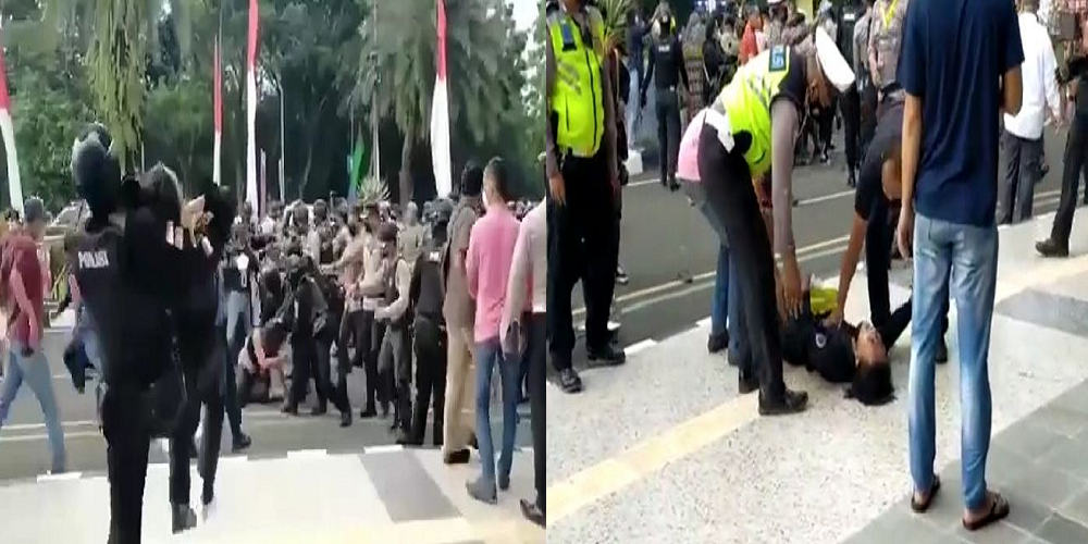 Ini Kata Polisi Terkait Video Mahasiswa yang Dibanting Hingga Kejang-kejang Saat Demo Pemkab Tangerang