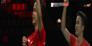 Video Detik-detik Kemenangan Anthony Ginting Lawan Lu Guangzu, Bawa Indonesia Unggul 1-0 Atas China