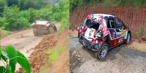 Video Detik-detik Kecelakaan Bamsoet dan Sean di Ajang Sprint Rally Meikarta, Mobil Terpelanting 3 Kali
