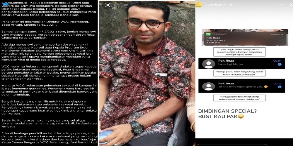 Ini Potret Reza Ghasarma, Dosen UNSRI yang Diduga Lecehkan Mahasiswi, Hingga Tersebar Chat Mesum