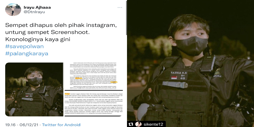 Kronologi Lengkap Polwan Polda Kalteng Dipukul TNI Saat Coba Lerai Kerumunan, Hingga Trending di Twitter