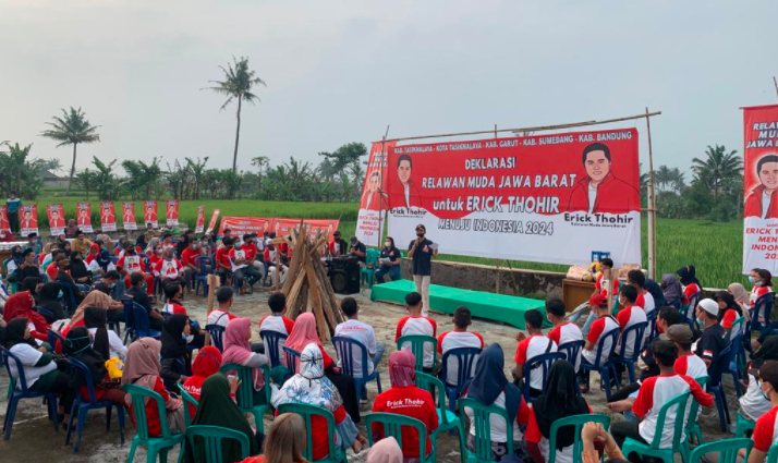 Relawan Muda Jawa Barat Deklarasi Dukung Erick Thohir Maju Capres 2024, Sosok Pemimpin Tegas dan Merakyat