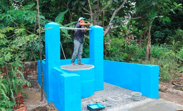 Sumur Tradisional di Desa Selindung Kota Pangkalpinang, Warga Bangun Akses Air Bersih
