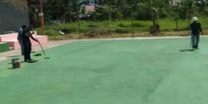 Lapangan Voli di Kelurahan Tanjung Permai Bintan Bermanfaat untuk Social Healing Warga