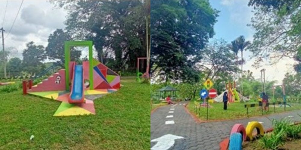 Wujudkan Sarana Permainan Anak, Warga di Desa Bukit Melintang, Kabupaten Langkat Bangun Arena Sepeda Laju