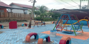 Pembangunan Fasilitas Bermain Kelurahan Sungai Serut Kota Bengkulu Disambut Baik Warga, Anak-anak Jadi Riang Gembira