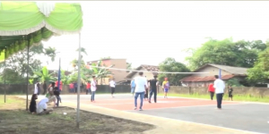 Gotong Royong Pembangunan Lapangan Voli di Kelurahan Bukit Lama Palembang, Kini Warga Bersuka Cita Berolahraga