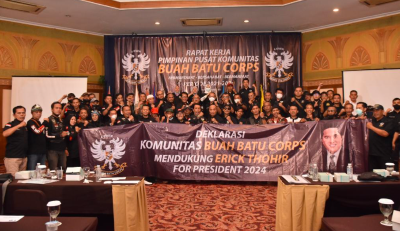 Erick Thohir Sosok Pemimpin Sukses, Komunitas Buah Batu Corps Dukung Jadi Presiden Indonesia 2024