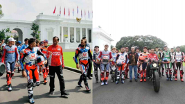 Presiden Jokowi Sambut 20 Pembalap MotoGP di Istana Merdeka, Makan Hingga Foto Bersama
