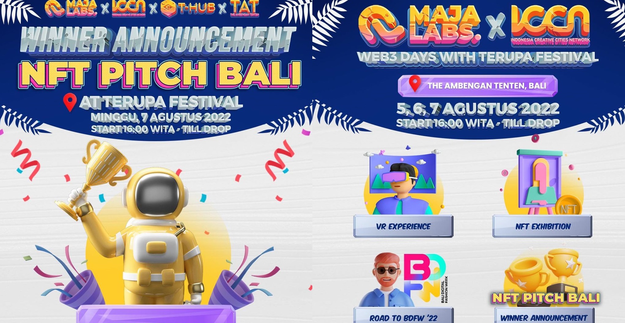 Umumkan Pemenang NFT Pitch Bali, MAJA Labs X ICCN Bakal Hadirkan VR Experience di Terupa Festival